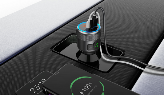 Xssive 24W PD Fast Charging Wireless FM Carkit+ Music Player XSS-FM13