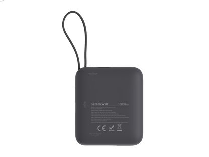 Xssive Mini Powerbank Fast Charge incl. Cable 10000mAh XSS-PB45 Mini - Black