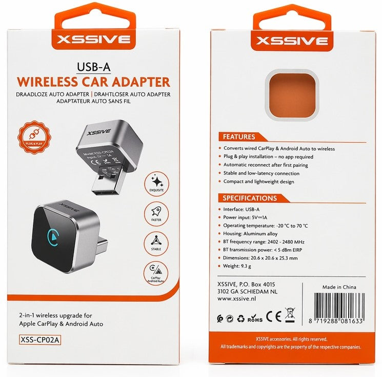 Xssive Wireless Adapter Car Play & Android Auto XSS-CP02A