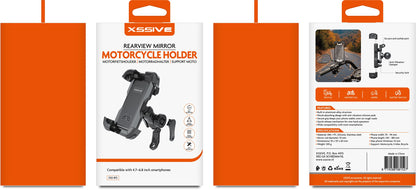 Xssive Rearview Mirror Motorcycle Holder for Smartphones tot 6.8 inch XSS-B13