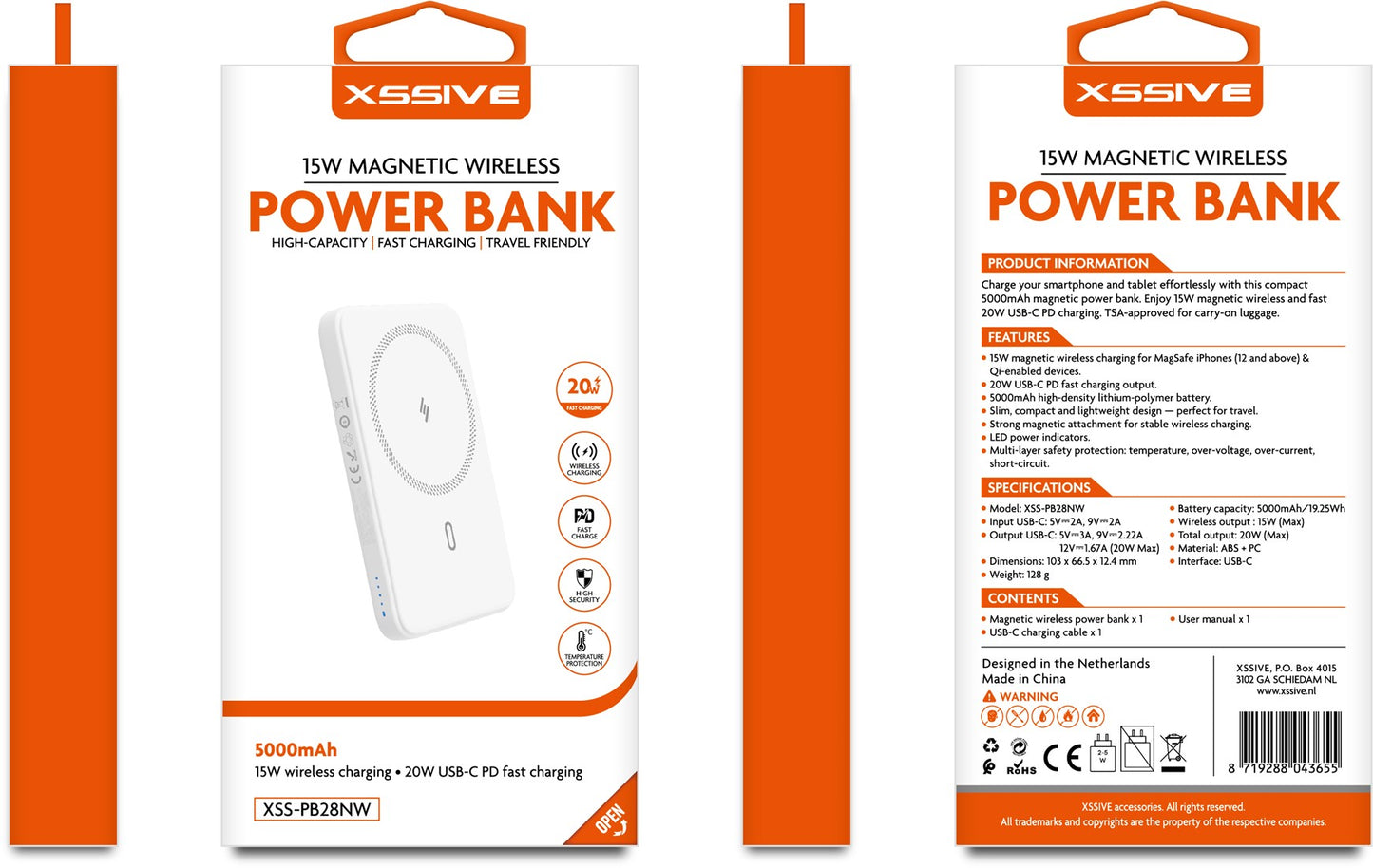 Xssive 15W Magnetic Wireless Powerbank XSS-PB28N
