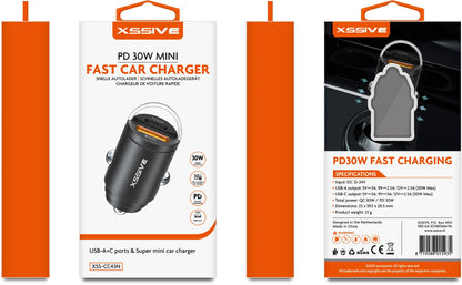 Xssive 30W PD Mini Fast Car Charger XSS-CC43N