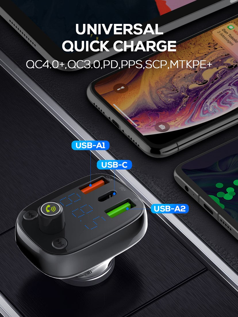 Xssive 36W Wireless FM Carkit+ Music Player XSS-FM15