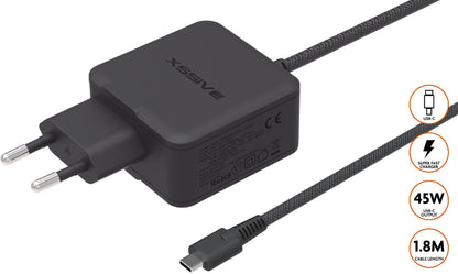 Xssive 45W GAN Super Fast Charging XSS-45W 1.8MB - Black