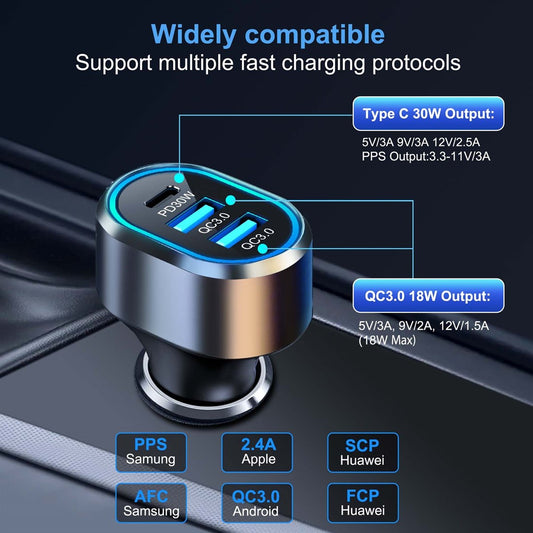 Xssive Fast Car Charger PD48W Ultra XSS-CC35 - Black