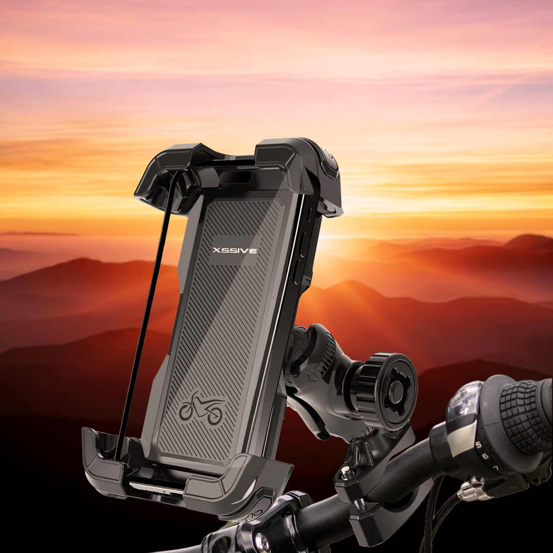 Xssive HandleBar Motorcycle Holder for Smartphones up to 6.8 inch XSS-B12