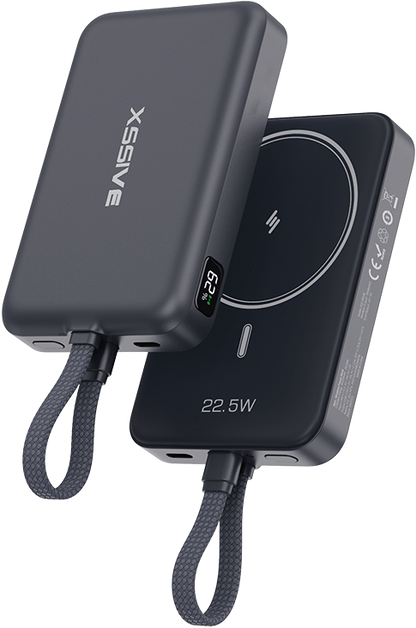 Xssive Magnetic Wireless Powerbank with Cable 10.000 mAh XS-PB51