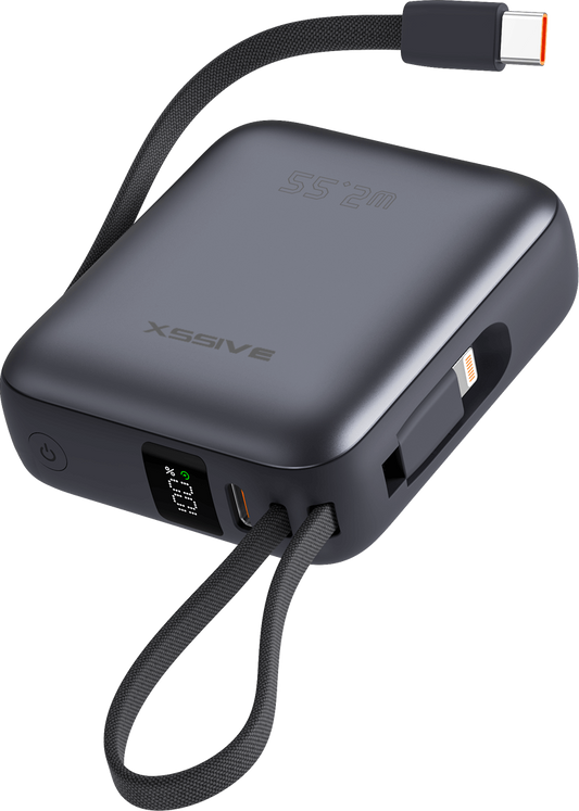 Xssive Mini Powerbank Fast Charge incl. Cable 10000mAh XSS-PB45 Mini - Black
