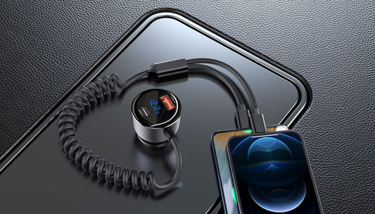 Xssive PD 60W Fast Car Charger with Spring Cable XSS-CC48 2IN1