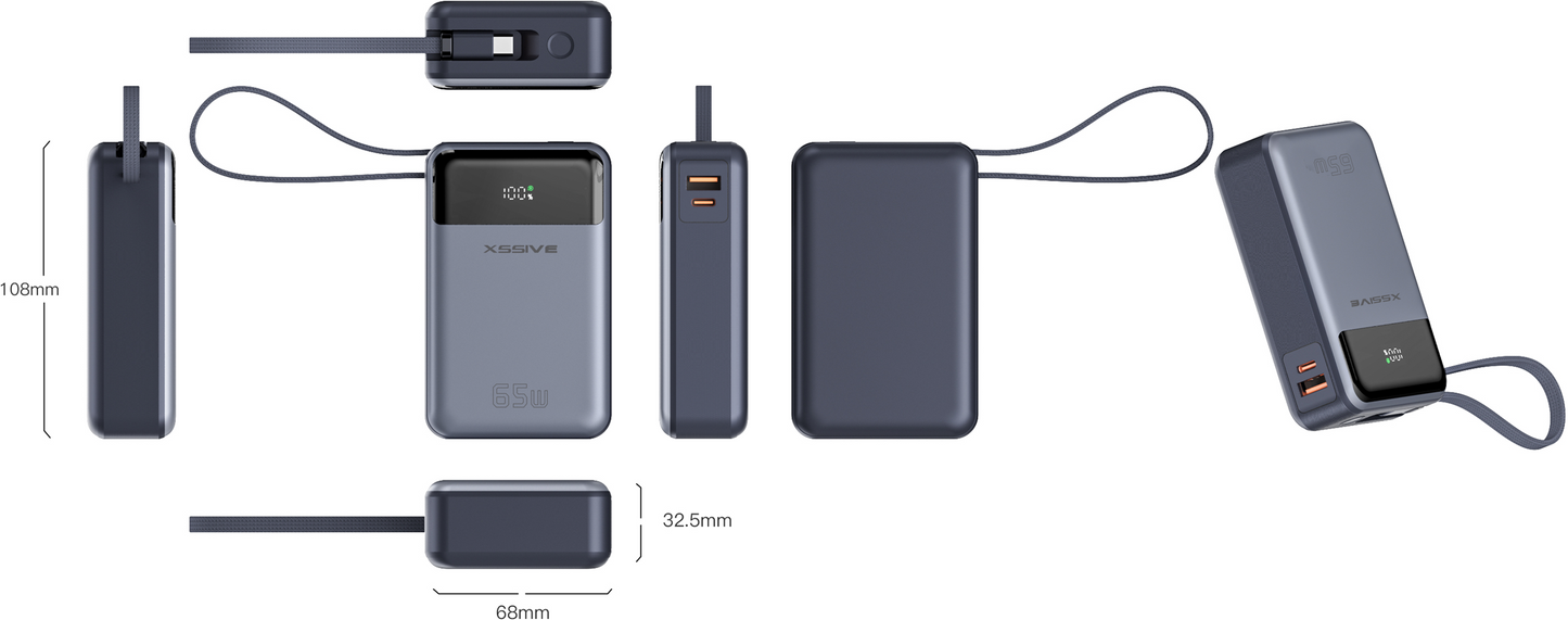 Xssive Powerbank 65W PD Fast Charge 20.000mAh XSS-PB44