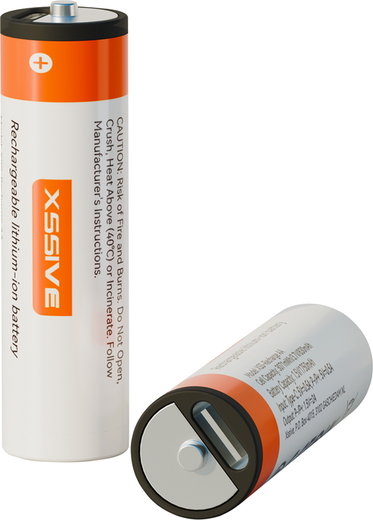 Xssive USB-C Rechargeable Penlite AA Battery 4pcs.