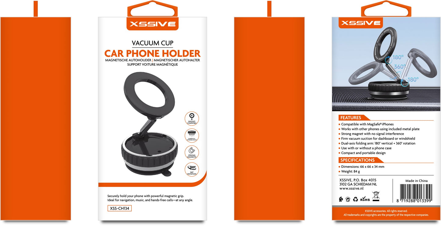 Xssive Vacuum Cup Car Holder XSS-CH134